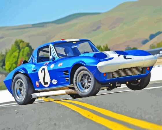 Blue 1963 Chevrolet Corvette Paint By Numbers.png