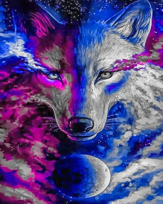 Blue And Purple Wolf New Paint By Numbers.png