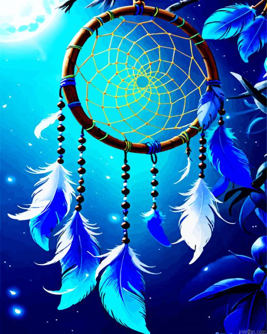 Blue Dream Catcher Paint By Numbers.png