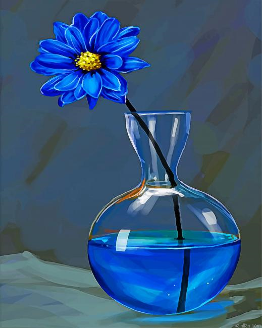 Blue Flower Still Life Paint By Number.png
