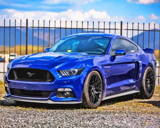 Blue Ford Mustang Paint By Numbers.png