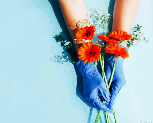 Blue Gloves And Flowers Paint By Numbers.png