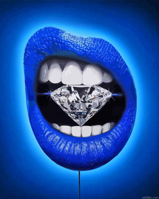 Blue Lips Paint By Numbers.png
