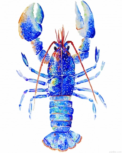 Blue Lobster Art New Paint By Number.png