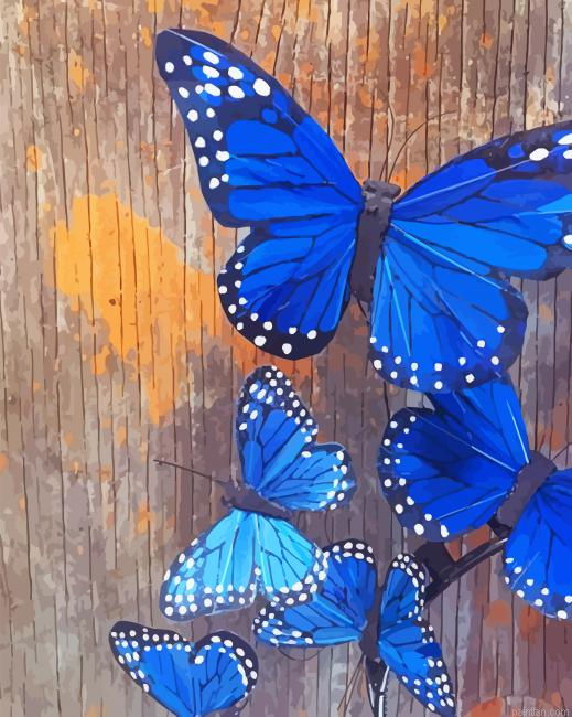 Blue Monarch Butterfly Paint By Number.png