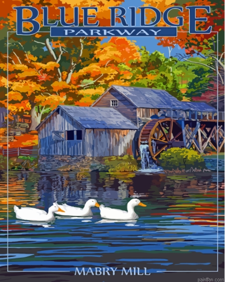 Blue Ridge Mill Poster Paint By Numbers.png