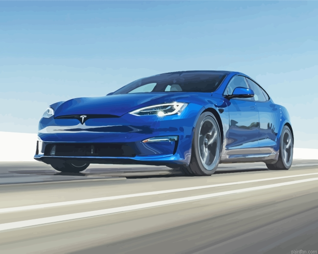 Blue Tesla Car Paint By Number.png