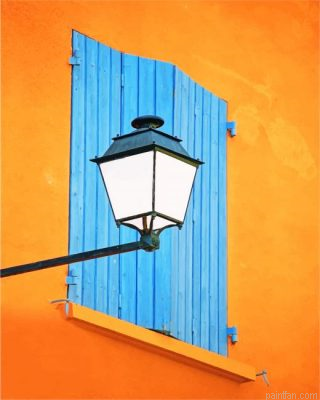 Blue Window And Lantern Paint By Number.png