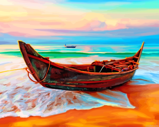 Boat By Beach Paint By Number.png