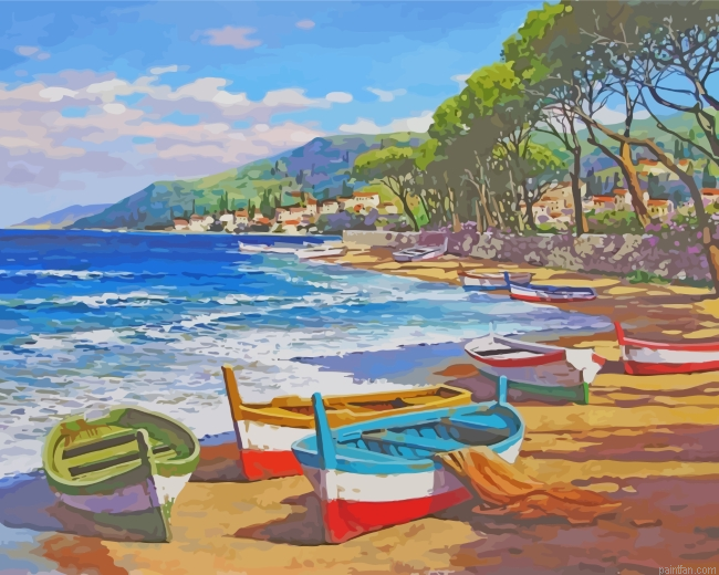 Boats By Beach Paint By Number.png