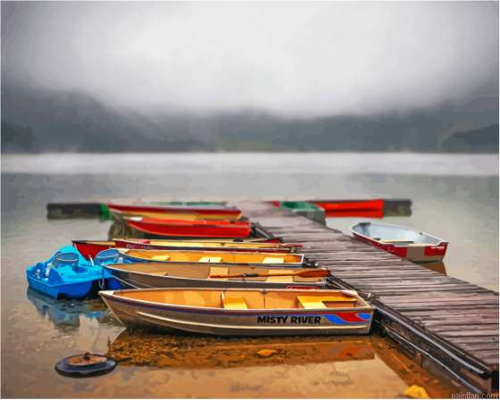 Boats In Cameron Lake Paint By Numbers.png