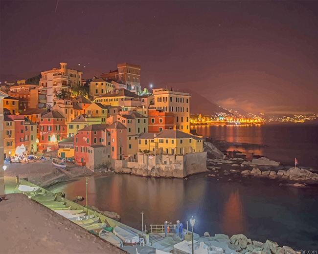 Boccadasse Beach Genova Italy New Paint By Numbers.png