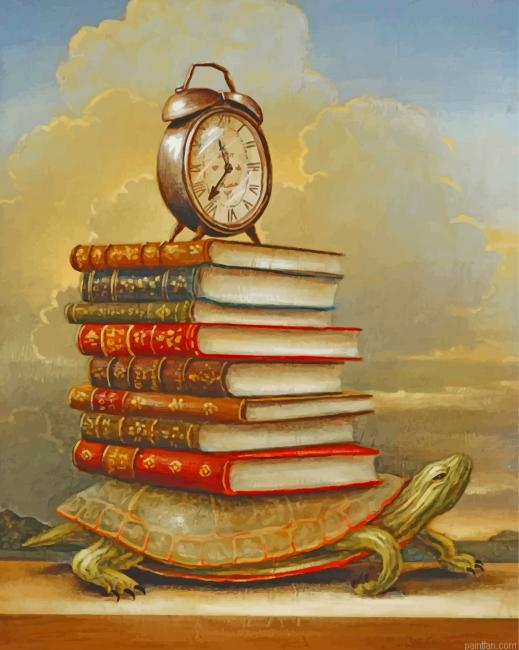 Books On Turtle Paint By Number.png