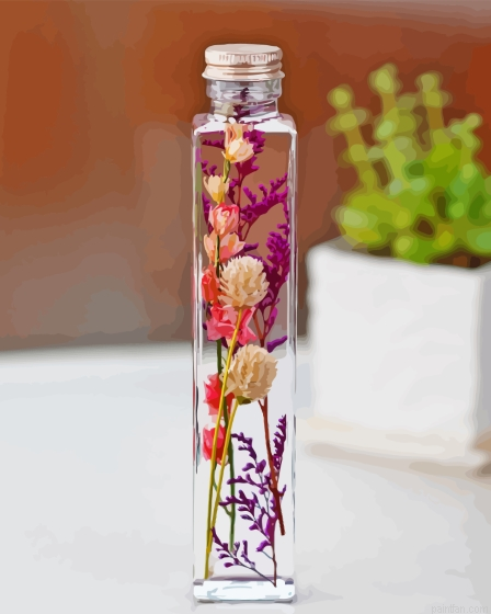 Bottle With Flowers Inside Paint By Numbers.png