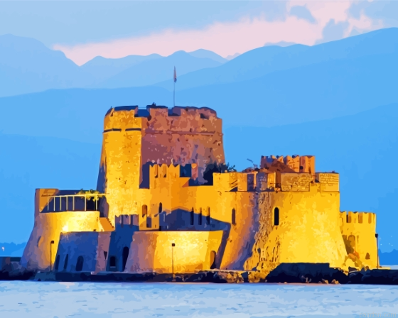 Bourtzi Castle Nafplio Greece Paint By Numbers.png