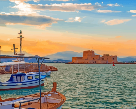 Bourtzi Castle Nafplio Paint By Numbers.png