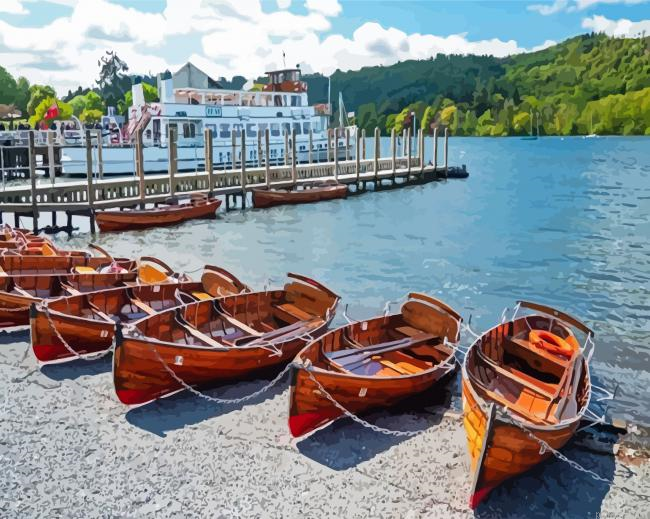 Bowness On Windermere Boats By Lake Paint By Numbers.png