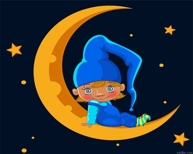 Boy Sitting On The Moon Paint By Numbers.png
