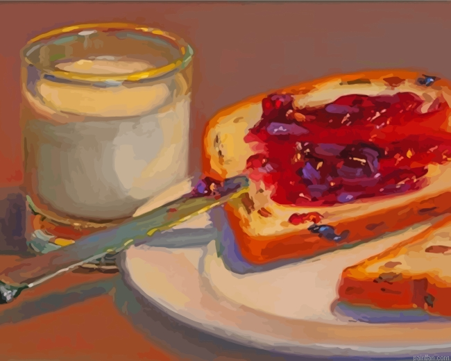 Bread And Milk Still Life Paint By Number.png