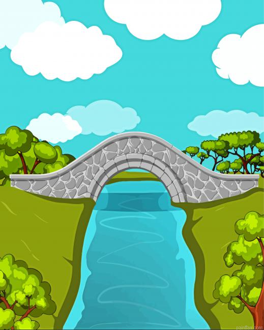 Bridge Over River Paint By Numbers.png