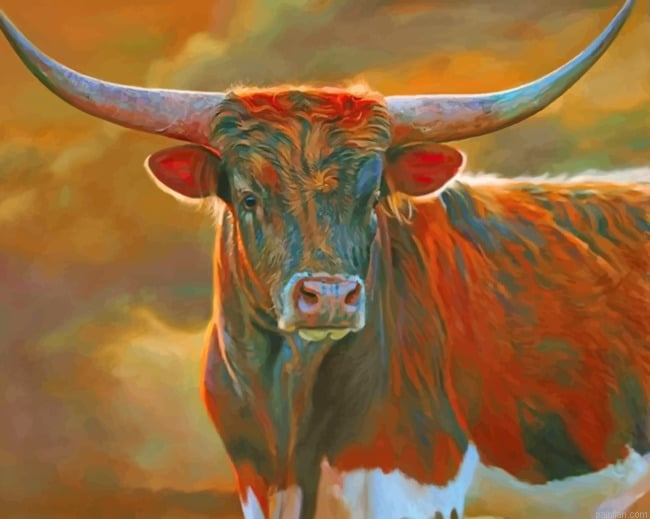 Brown Longhorn New Paint By Numbers.png