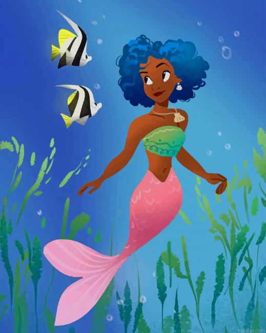 Brown Mermaid New Paint By Numbers.png