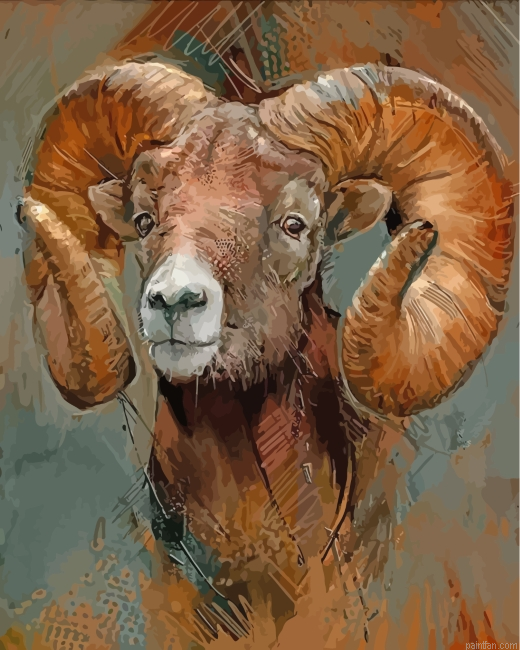 Brown Ram Paint By Numbers.png