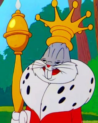 Bugs Bunny Wearing Crown Paint By Number.png