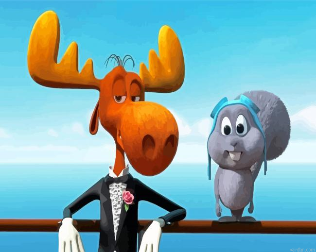 Bullwinkle And Rocky Paint By Numbers.png