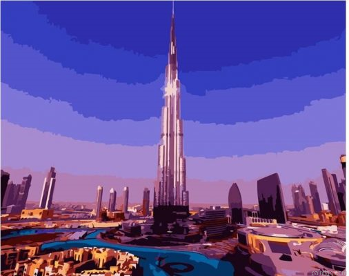 Burj Khalifa Dubai Paint By Numbers.png