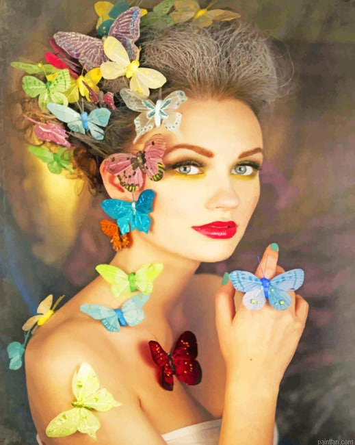 Butterflies Girl New Paint By Numbers.png