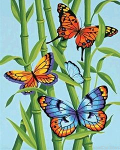 Butterflies Plants Paint By Numbers.png