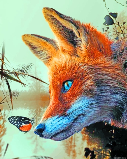 Butterfly And Fox New Paint By Numbers.png