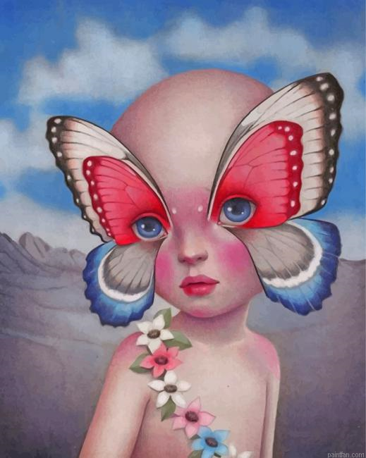 Butterfly Baby Girl Paint By Number.png
