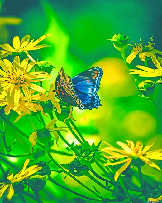 Butterfly Enjoying Nature New Paint By Numbers.png