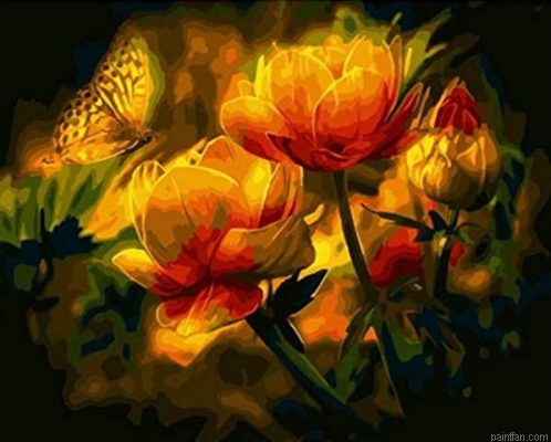 Butterfly And Flower Paint By Numbers.png