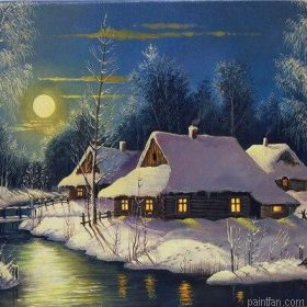 Cabin In Snow Paint By Numbers.png