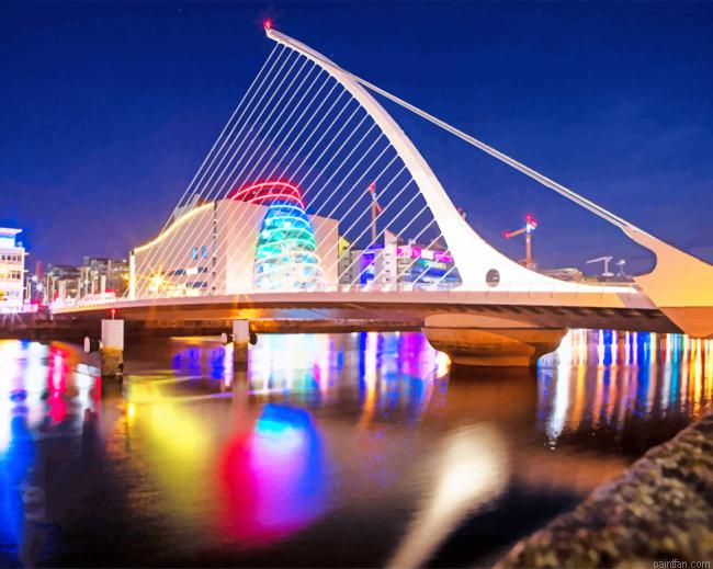 Cable Stayed Bridge Dublin At Night Paint By Number.png