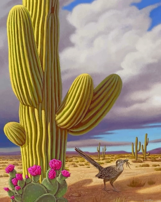 Cactus And Bird New Paint By Numbers.png