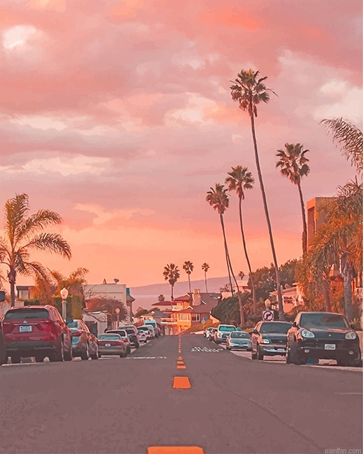 California Los Angeles Street Sunset New Paint By Numbers.png