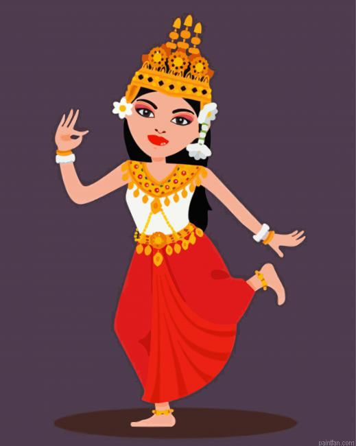 Cambodia Dancer Paint By Numbers.png