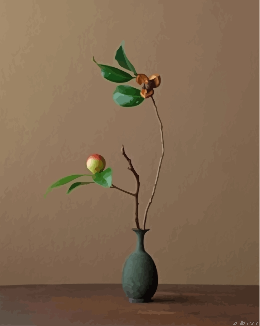 Camellia Ikebana Paint By Number.png