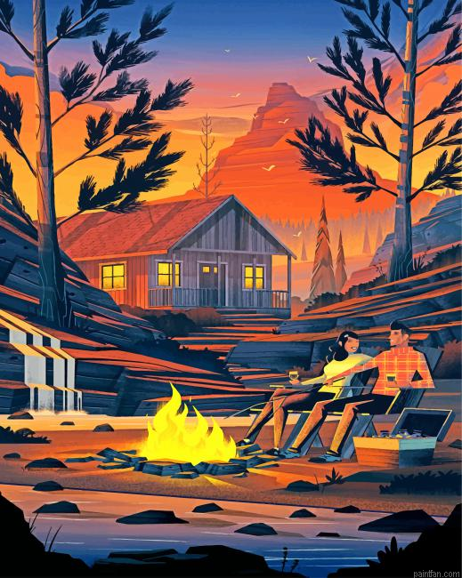Camping Illustration Art Paint By Number.png