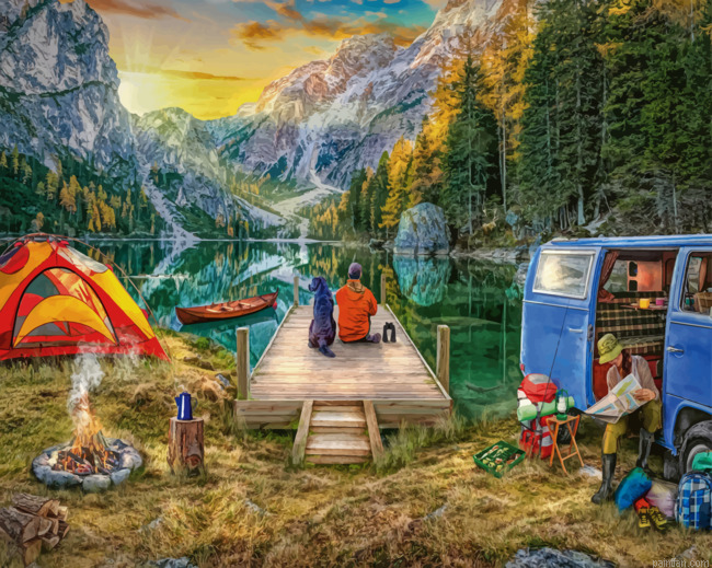 Camping In Banff Park Paint By Numbers.png