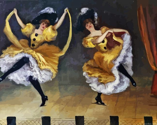 Can Can Dancers Paint By Numbers.png