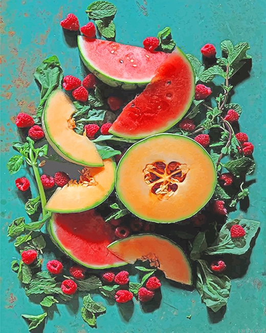Cantaloupe Basil And Watermelon Berry New Paint By Numbers.png