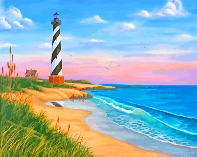 Cape Hatteras Seascape Paint By Number.png