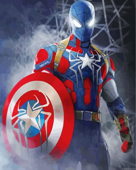 Captain America Spider Man Paint By Number.png