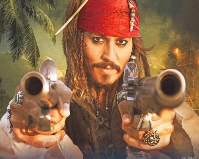 Captain Jack Sparrow The Pirate Paint By Number.png