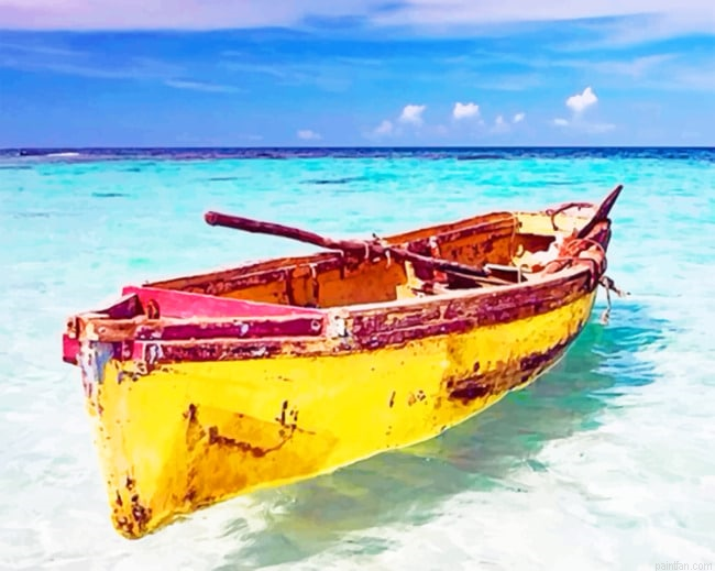 Caribbean Small Fishing Boat New Paint By Numbers.png